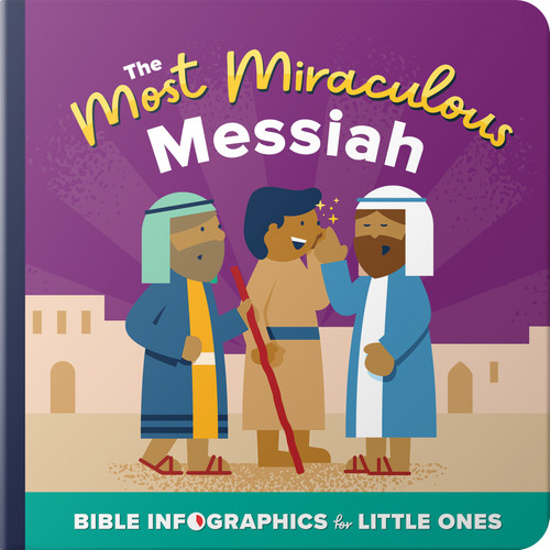 The Most Miraculous Messiah: A Bible Infographics for Kids Look at the Miracles of Jesus (Bible Infographics for Kids) book cover by Harvest House Publishers