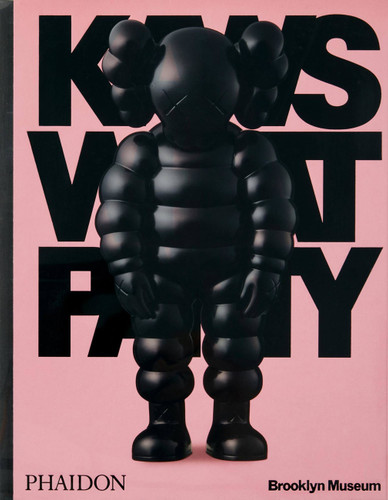 KAWS: WHAT PARTY (Black on Pink edition) book cover by Eugenie Tsai, Daniel Birnbaum