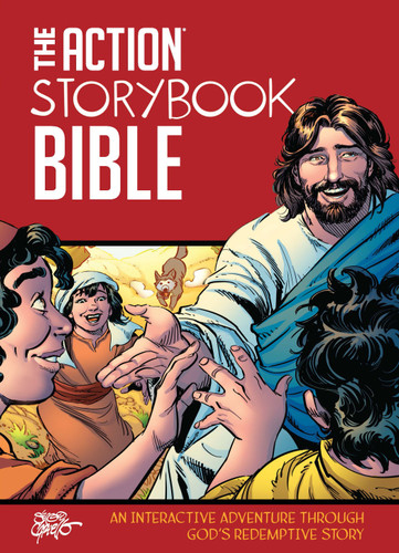 The Action Storybook Bible: An Interactive Adventure through God’s Redemptive Story (Action Bible Series) book cover by Catherine DeVries, The Action Bible