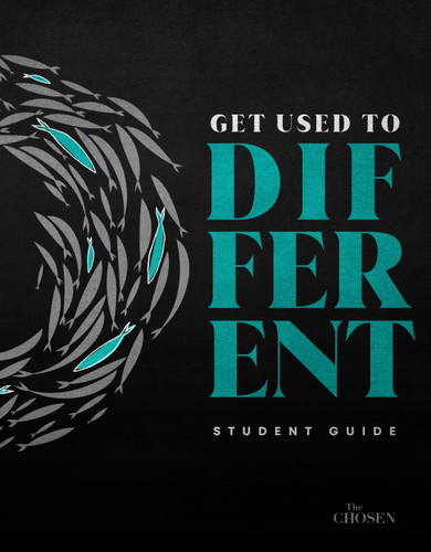 Get Used to Different: A Student Guide to The Chosen book cover by Amanda Jenkins, Dallas Jenkins, Jeremiah Smith