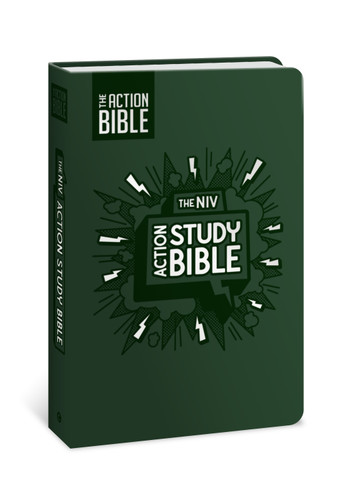 The NIV Action Study Bible, Leathersoft, Forest, Full Color (Action Bible Series) book cover by 