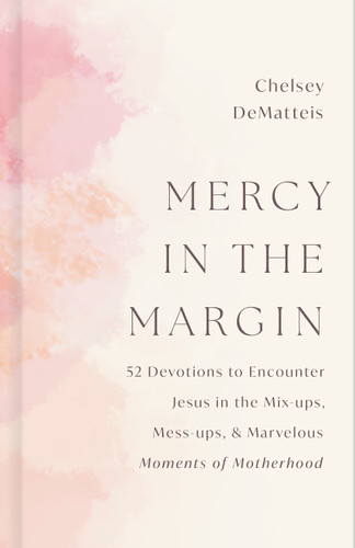 Mercy in the Margin: 52 Devotions to Encounter Jesus in the Mix-Ups, Mess-ups, and Marvelous Moments of Motherhood book cover by Chelsey DeMatteis