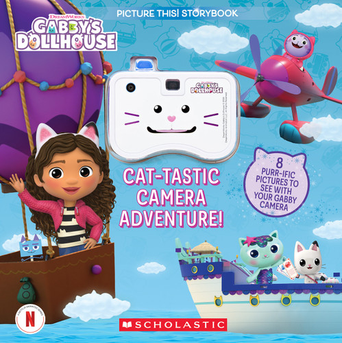 Cat-tastic Camera Adventure! (Gabby's Dollhouse) A Picture This! Storybook book cover by Gabrielle Reyes