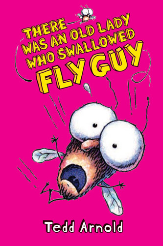 There Was an Old Lady Who Swallowed Fly Guy (Fly Guy #4) (Fly Guy) book cover by Tedd Arnold