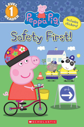 The Safety First! (Peppa Pig: Level 1 Reader) (Scholastic Reader, Level 1) book cover by Courtney Carbone