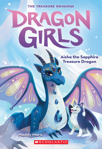 Aisha the Sapphire Treasure Dragon (Dragon Girls #5) (Dragon Girls) book cover by Maddy Mara