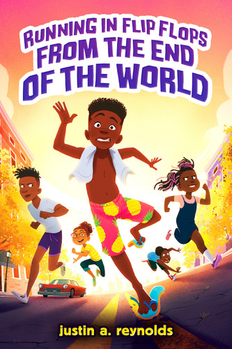 Running in Flip-Flops From the End of the World book cover by justin a. reynolds