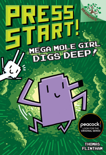 Mega Mole Girl Digs Deep!: A Branches Book (Press Start! #15) (Press Start!) book cover by Thomas Flintham