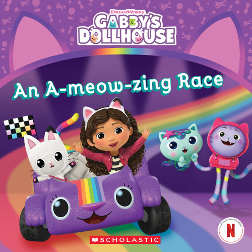 The A-meow-zing Race (Gabby's Dollhouse 8 x 8 #11) book cover by Pamela Bobowicz