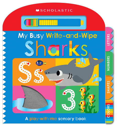 My Busy Write-and-Wipe: Sharks (Scholastic Early Learners) (Scholastic Early Learners) book cover by Scholastic Early Learners