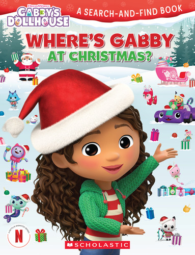 Gabby's Dollhouse: Where's Gabby at Christmas? (A Search-and-Find Book) book cover by Scholastic
