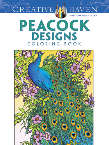 Creative Haven Peacock Designs Coloring Book (Adult Coloring Books: Animals) book cover by Marty Noble