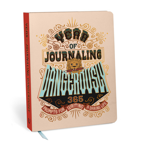 Year of Journaling Dangerously: 365 Prompts for Writing a Daring Life (Year of Living Dangerously Journals) book cover by Kelli Chipponeri