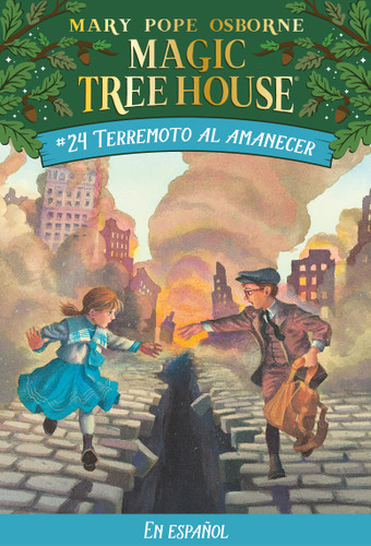 Terremoto al amanecer / Earthquake in the Early Morning (Magic Tree House) book cover by Mary Pope Osborne