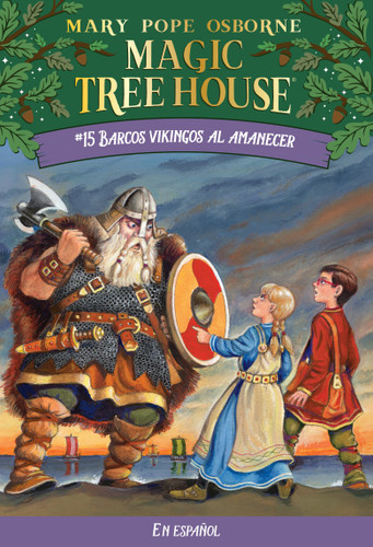 Barcos vikingos al amanecer / Viking Ships at Sunrise (Magic Tree House) book cover by Mary Pope Osborne