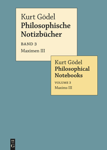 Maximen III / Maxims III book cover by Kurt Gödel