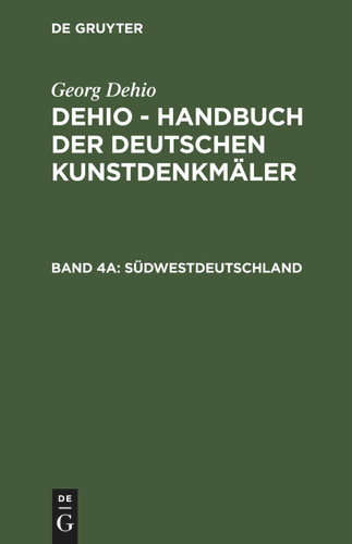 Südwestdeutschland book cover by Georg Dehio