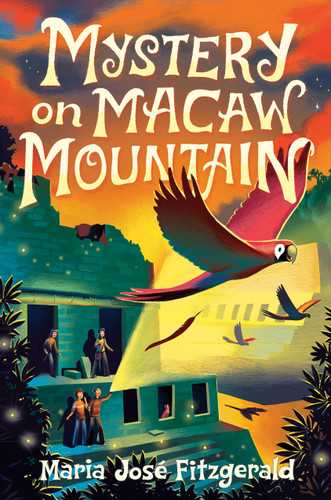 Mystery on Macaw Mountain book cover by María José Fitzgerald