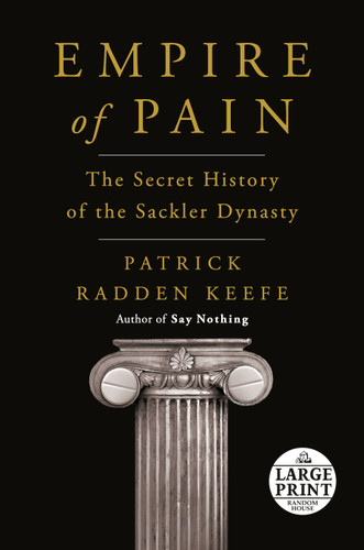 Empire of Pain: The Secret History of the Sackler Dynasty book cover by Patrick Radden Keefe