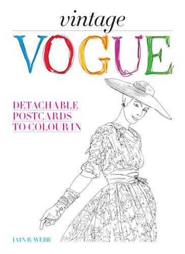 Vintage Vogue: Detachable postcards to colour in book cover by VOGUE