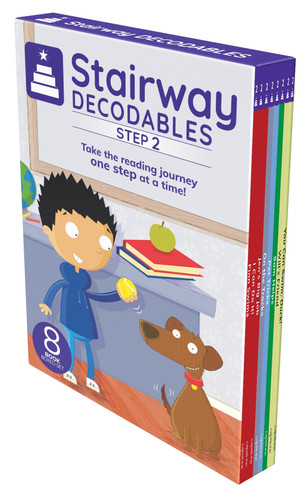 Stairway Decodables Step 2 (8-Book Boxed Set #1) (Stairway Decodables Step 2) book cover by Leanna Koch
