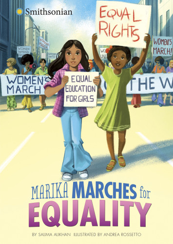 Marika Marches for Equality (Smithsonian Historical Fiction) book cover by Salima Alikhan