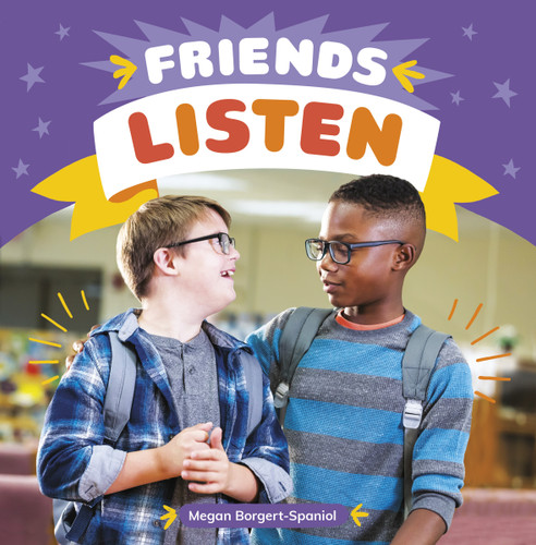 Friends Listen (Friendship Rocks) book cover by Megan Borgert-Spaniol