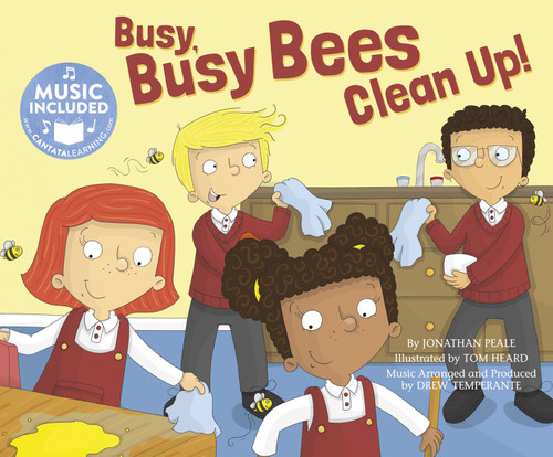 Busy, Busy Bees Clean Up! (School Time Songs) book cover by Jonathan Peale