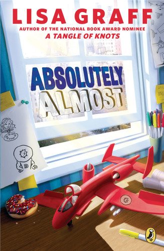 Absolutely Almost book cover by Lisa Graff