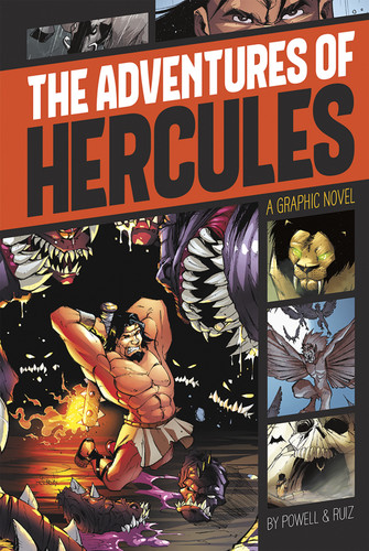 The Adventures of Hercules: A Graphic Novel (Graphic Revolve: Common Core Editions) book cover by Martin Powell