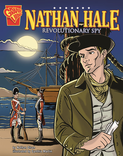 Nathan Hale: Revolutionary Spy (Graphic Biographies) book cover by Nathan Olson