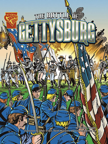 The Battle of Gettysburg (Graphic History) book cover by Michael Burgan