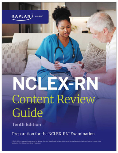 NCLEX-RN Content Review Guide, Tenth Edition: Preparation for the NCLEX-RN Examination (Kaplan Test Prep) book cover by Kaplan Nursing