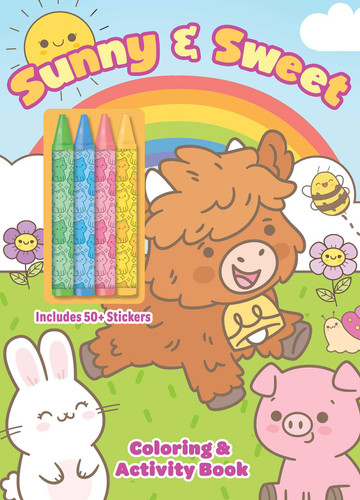 Sunny & Sweet: Coloring & Activity with Crayons and 50+ Stickers (Color & Activity with Crayons) book cover by Editors of Silver Dolphin Books