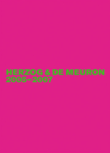 Herzog & de Meuron 2005-2007 book cover by Gerhard Mack