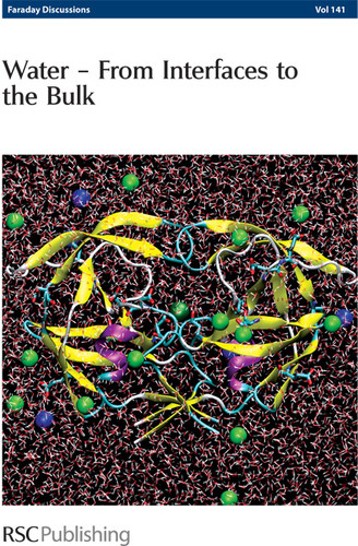 Water: From Interfaces to the Bulk: Faraday Discussions No 141 book cover by 