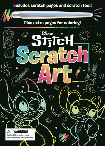 Disney Stitch: Scratch Art: with Scratch Tool and Coloring Pages book cover by Disney, IglooBooks