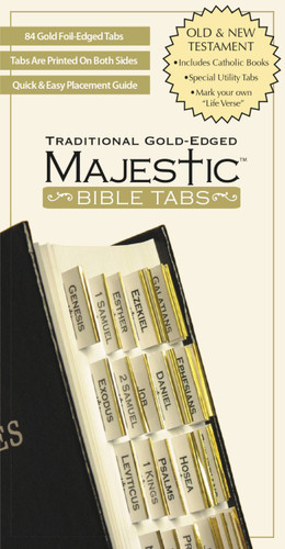 Majestic Traditional Gold-Edged Bible Tabs book cover by Ellie Claire