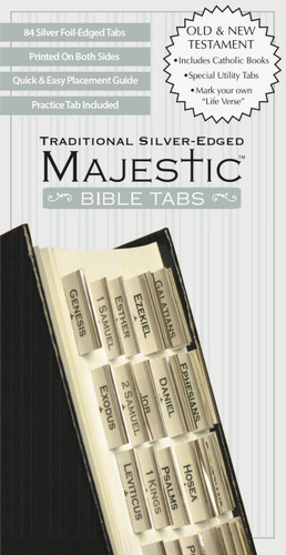 Majestic Traditional Silver-Edged Bible Tabs book cover by Ellie Claire