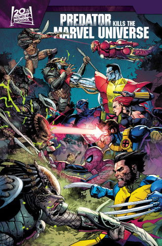 Predator Kills The Marvel Universe Omnibus Leinil Yu Cover book cover by Benjamin Percy