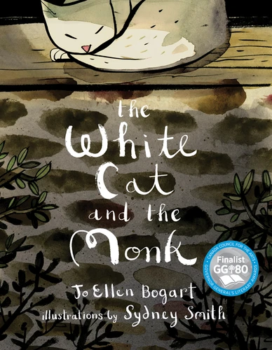 The White Cat and the Monk: A Retelling of the Poem “Pangur Bán” book cover by Jo Ellen Bogart