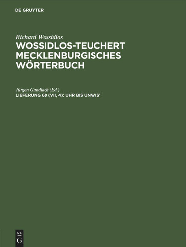 Uhr bis unwis’ [9783112587874]