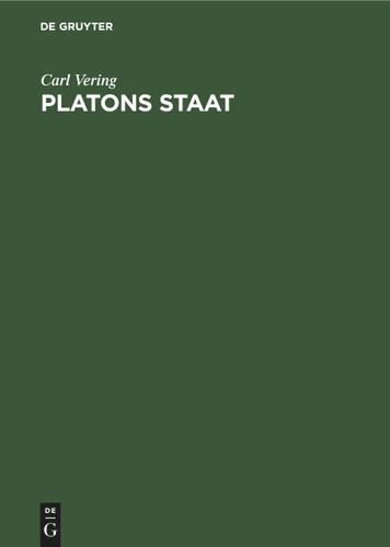 Platons Staat: Der Staat der königlichen Weisen book cover by Carl Vering