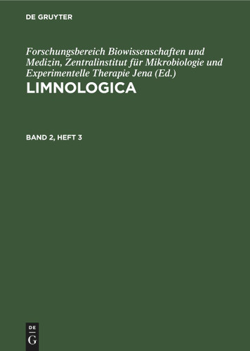 Limnologica. Band 2, Heft 3 [9783112531655]