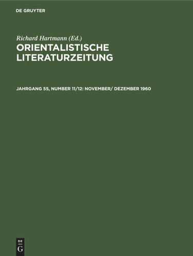 November/ Dezember 1960 [9783112593035]