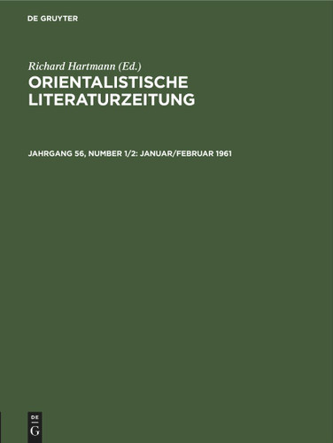 Januar/Februar 1961 [9783112593219]