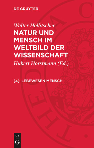 Lebewesen Mensch book cover by Walter Hollitscher