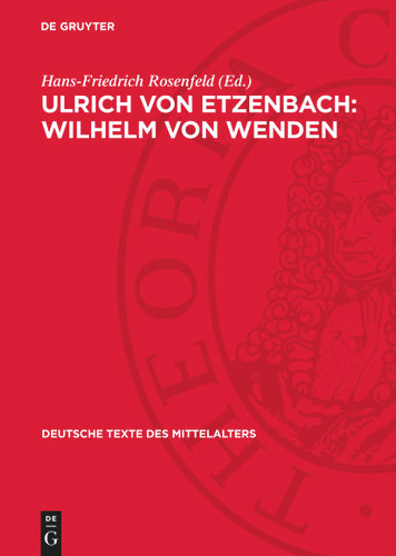 Ulrich von Etzenbach: Wilhelm von Wenden book cover by 