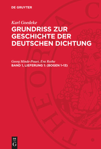 (Bogen 1–13) book cover by Georg Minde-Pouet, Eva Rothe