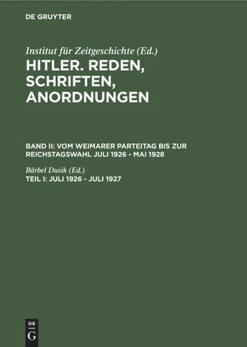 Juli 1926 - Juli 1927 book cover by 
